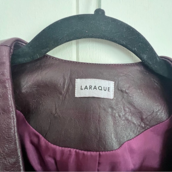 Laraque Dawn Leather Midi Slit Skirt and Fitted Leather Jacket Set - Picture 5 of 15